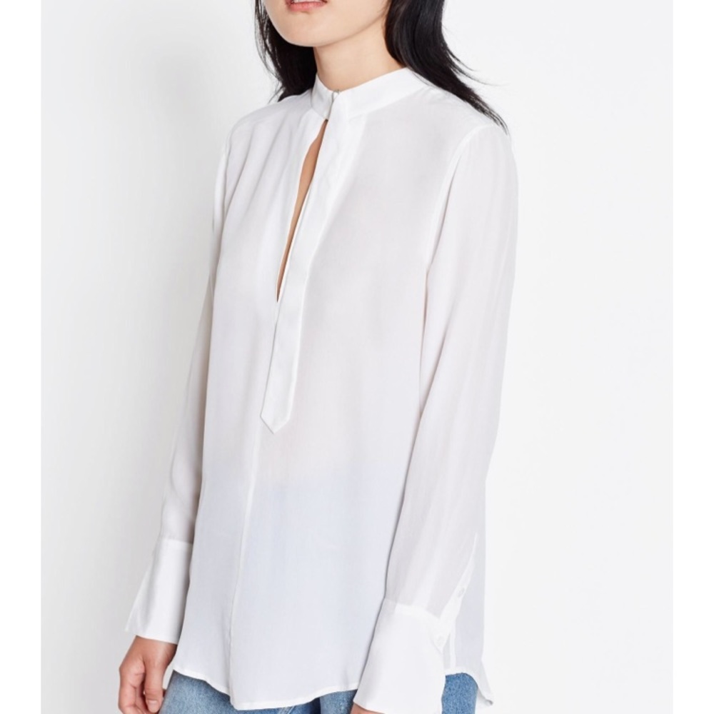 NWOT Equipment Femme Janelle top in bright white - Picture 2 of 7